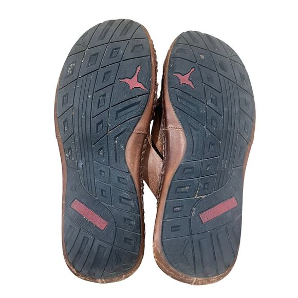 Pikolinos Men’s Brown Leather Slide Sandals Woven Comfort Shoes EU 41 US8 main image 5